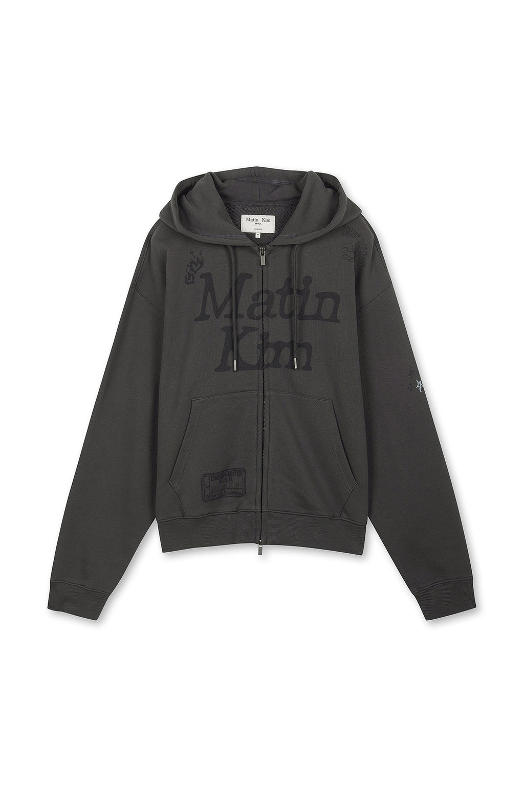 Matinkim Graffiti Artwork Hoody Zip UP IN Charcoal