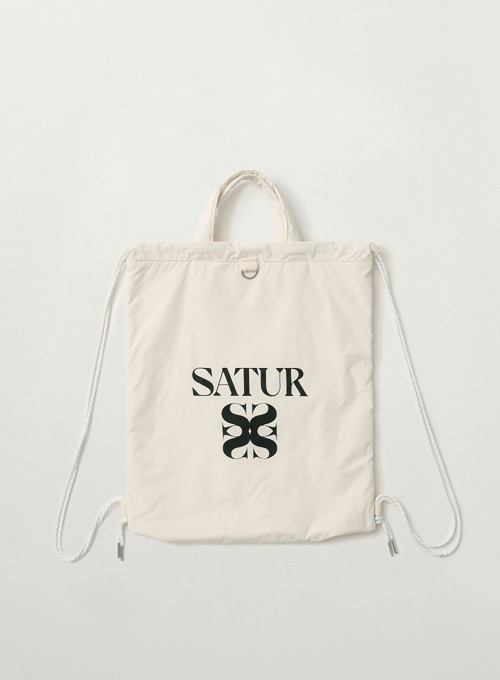 [satur] Solid Draw String Bag - Cream