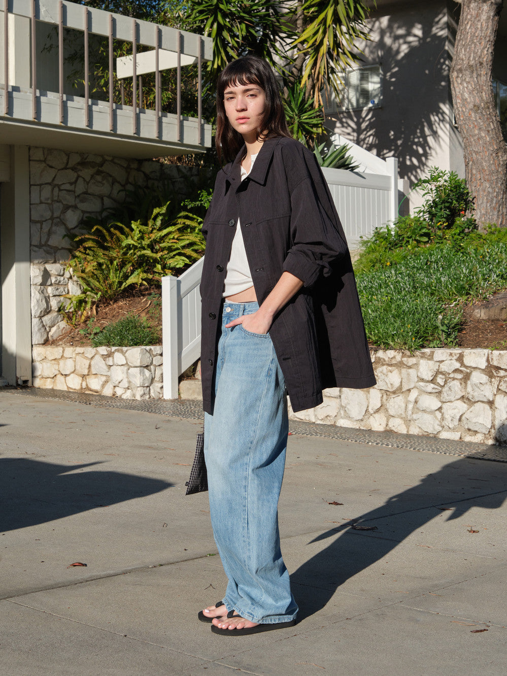 Low Classic Relaxed Shirt Jacket Black