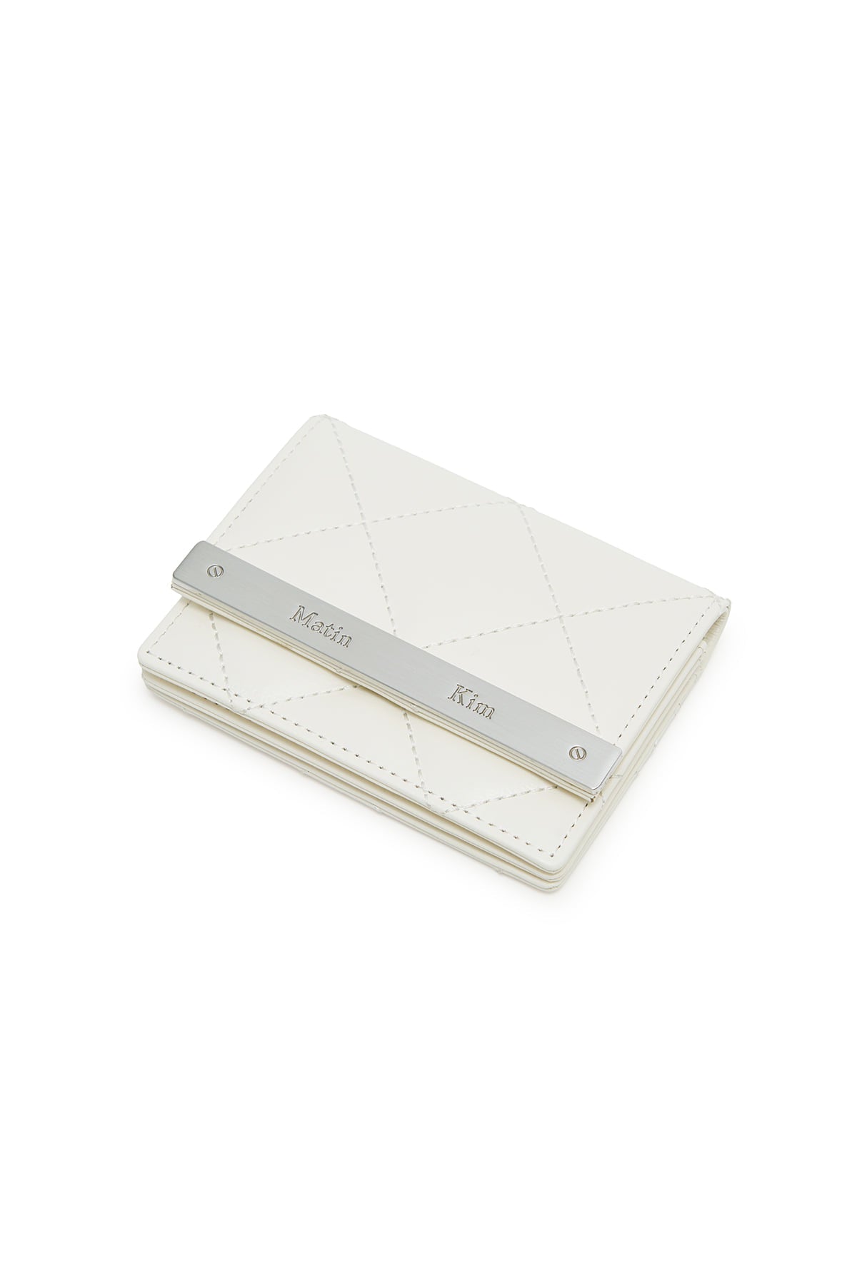 Matinkim Puff Quilt Wallet IN Ivory