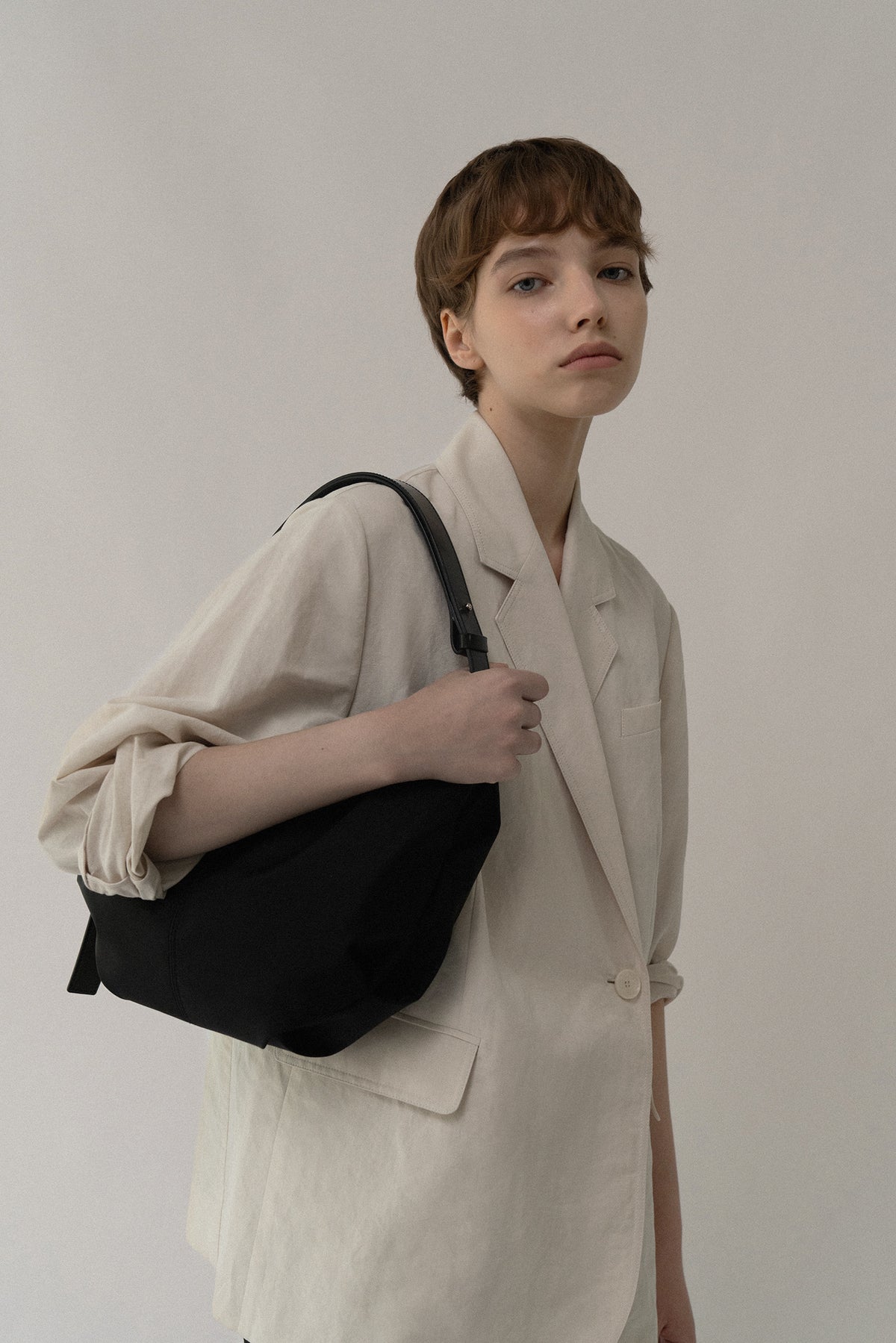 Nothing Written HT nylon shoulder bag (Black)