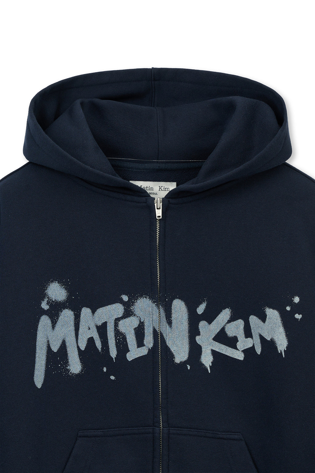 Matinkim Graffiti Logo Hoody Zip UP IN Navy