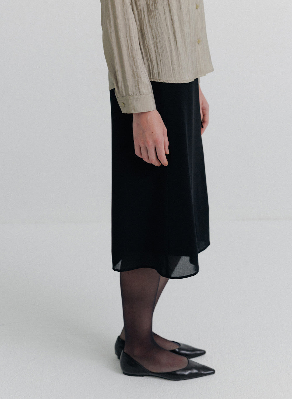 Kindersalmon Lucius Midi Skirt Black
