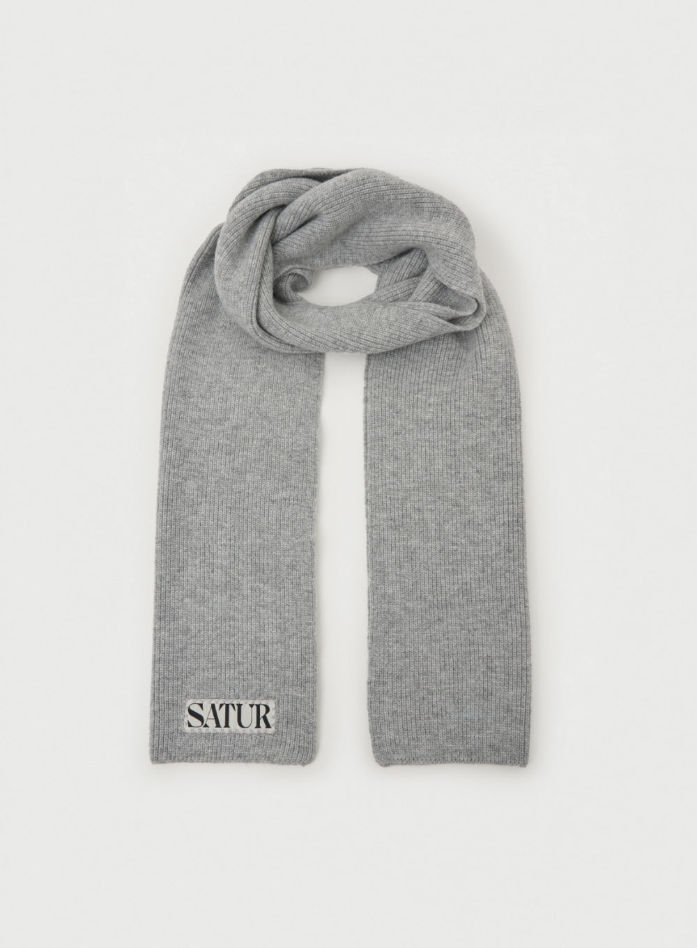 [satur] Verona Knit Muffler - Light Gray