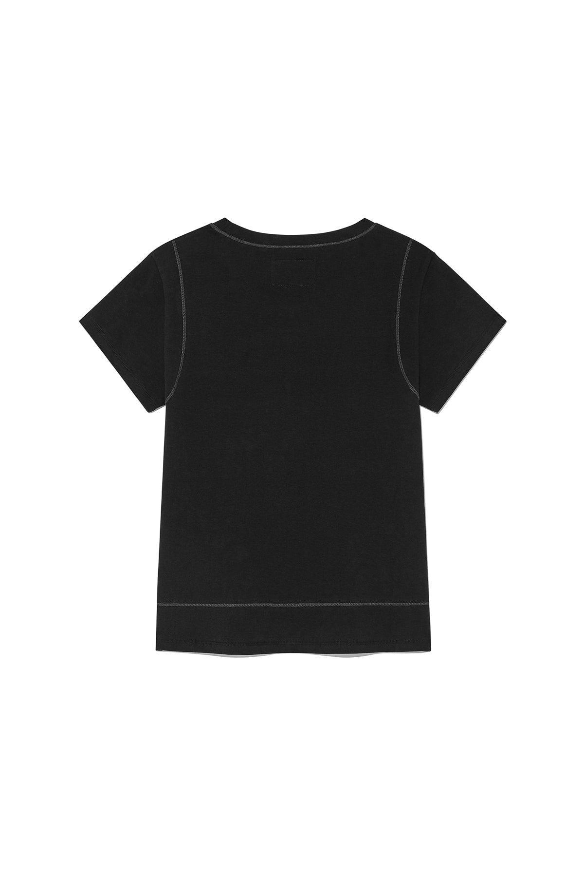 [matinkim] Stitch Point Small Logo Top IN Black