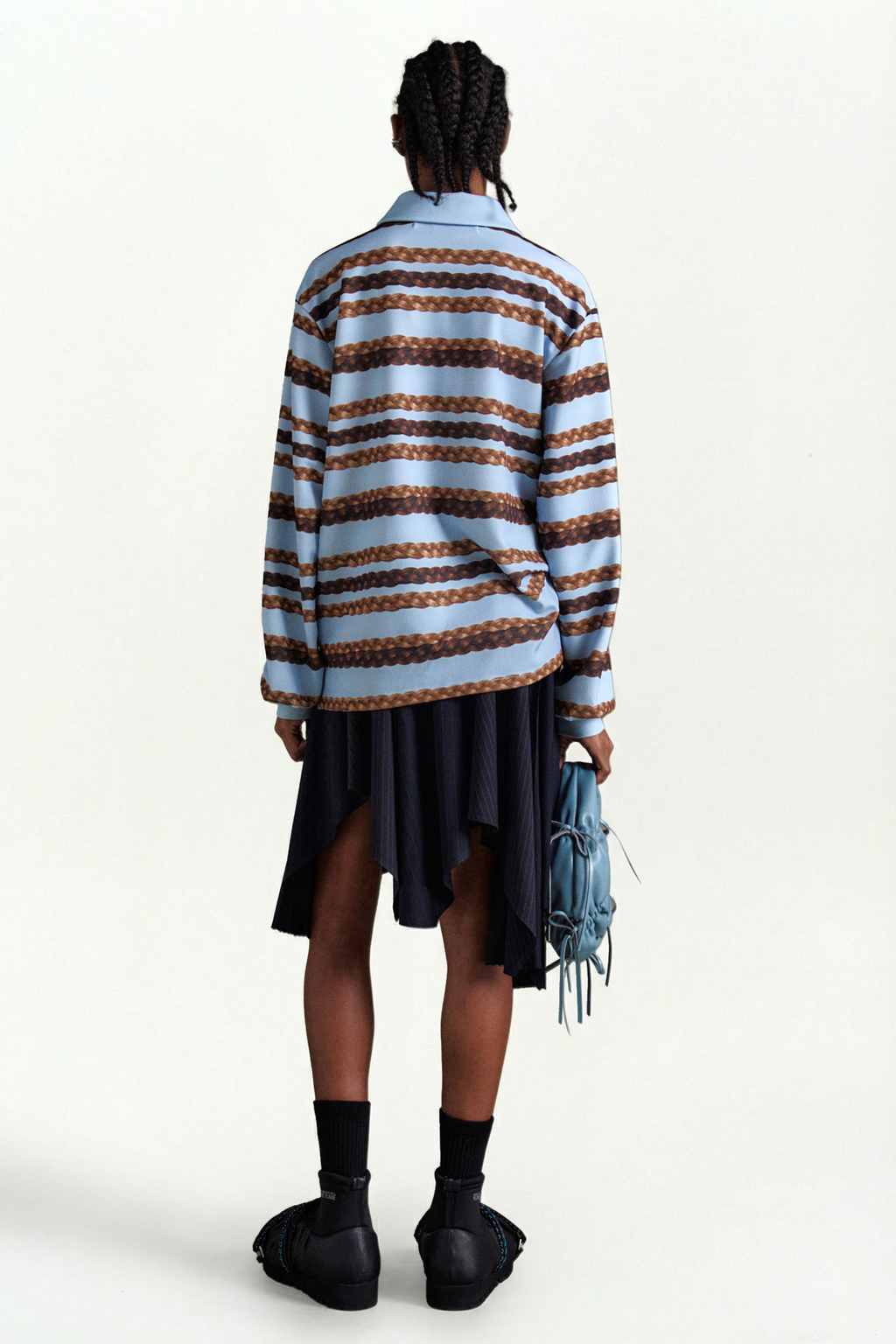 Andersson Bell Hair Braid Stripe Collar T-Shirt