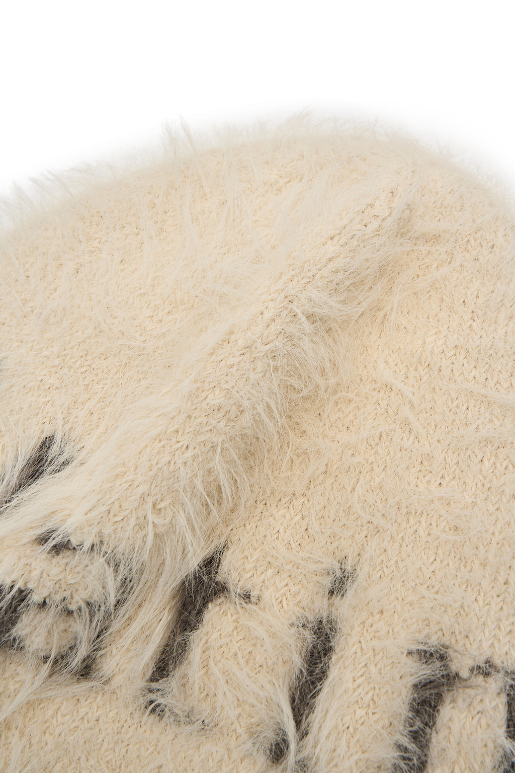 [matinkim] MATIN HAIRY KNIT BEANIE IN LIGHT BEIGE