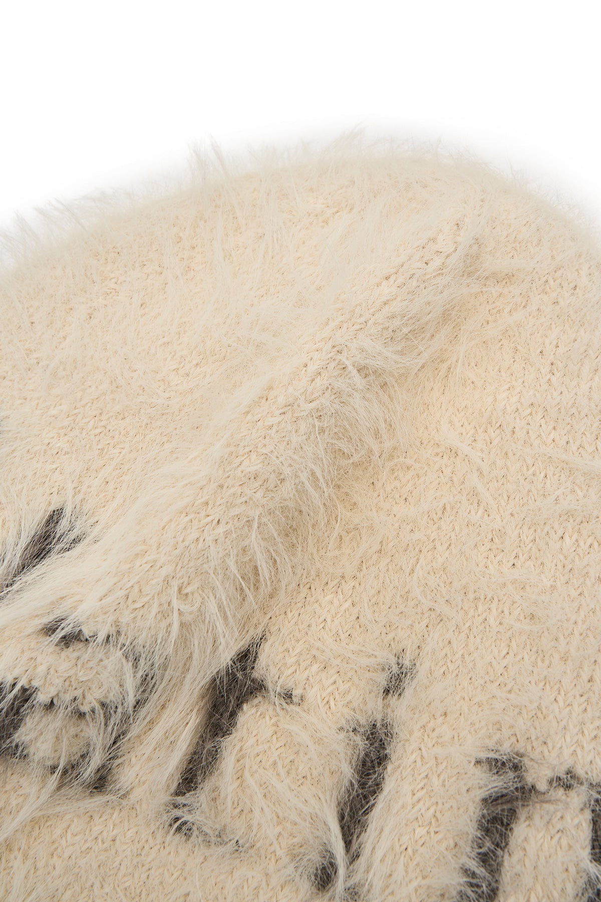 MATIN HAIRY KNIT BEANIE IN LIGHT BEIGE