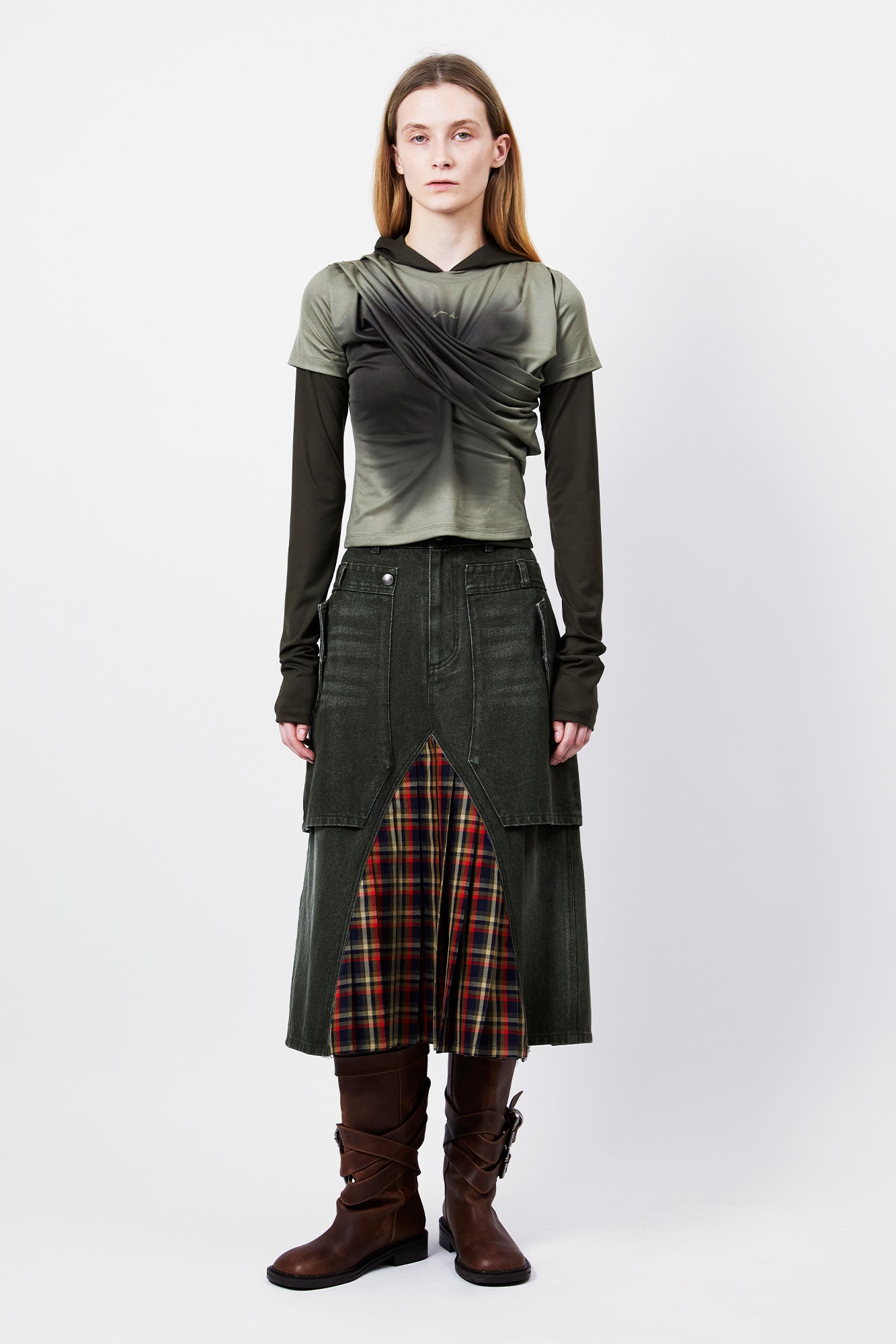 Andersson Bell Raptor Layered Pleats Skirt