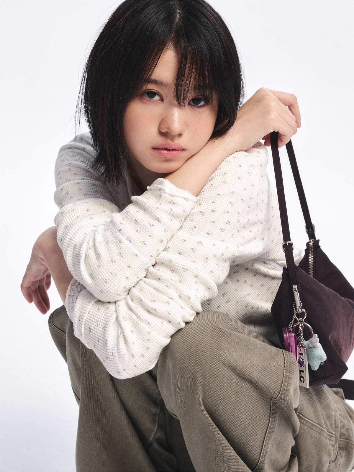 Low Classic Mini Strap Sholder Bag Chocolate Plum