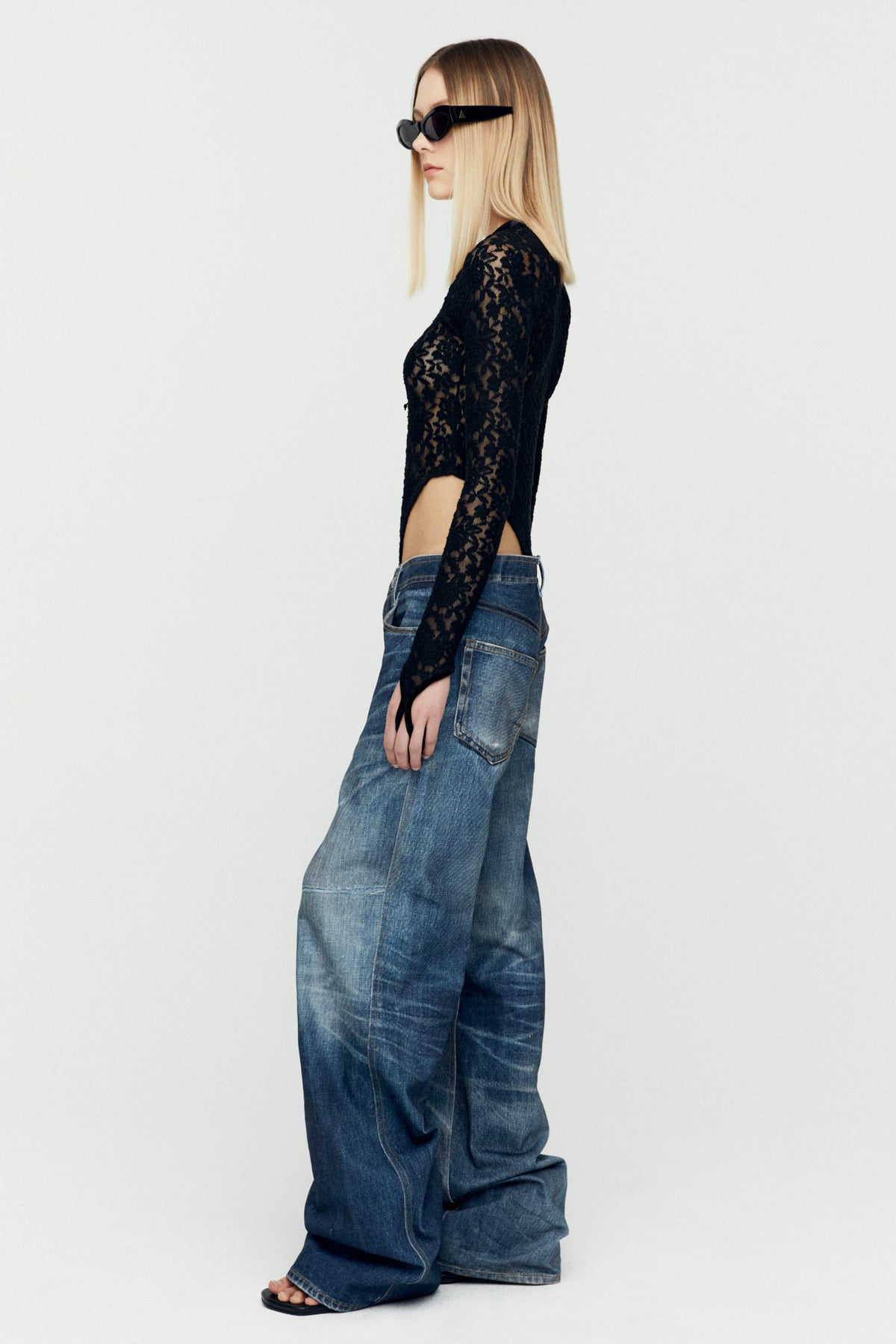 Andersson Bell Trompe L'Oeil Printed Denim Pants