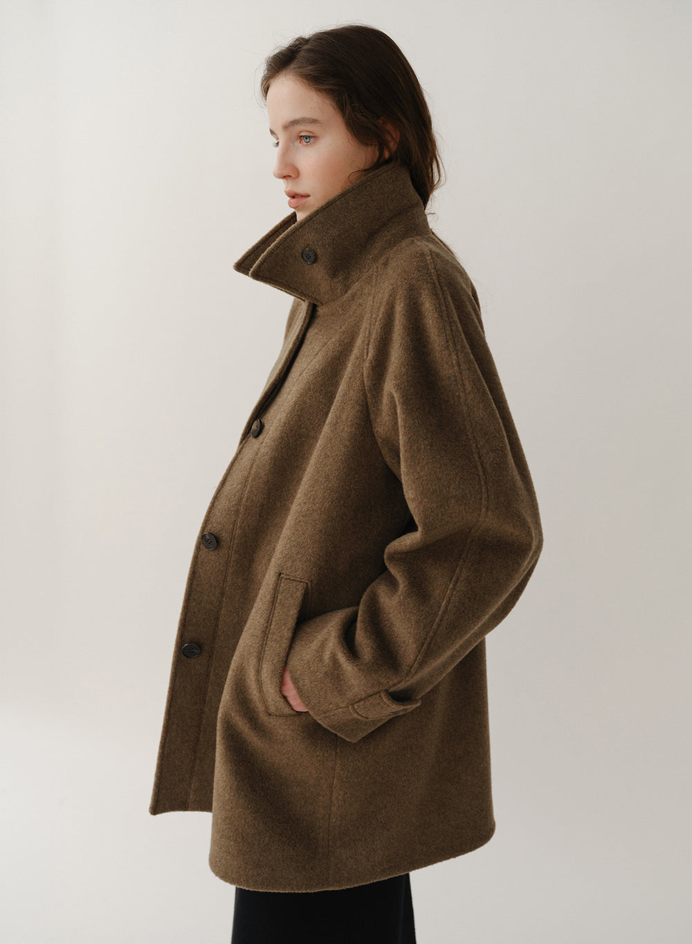 Kindersalmon Cassia Half Coat Amber