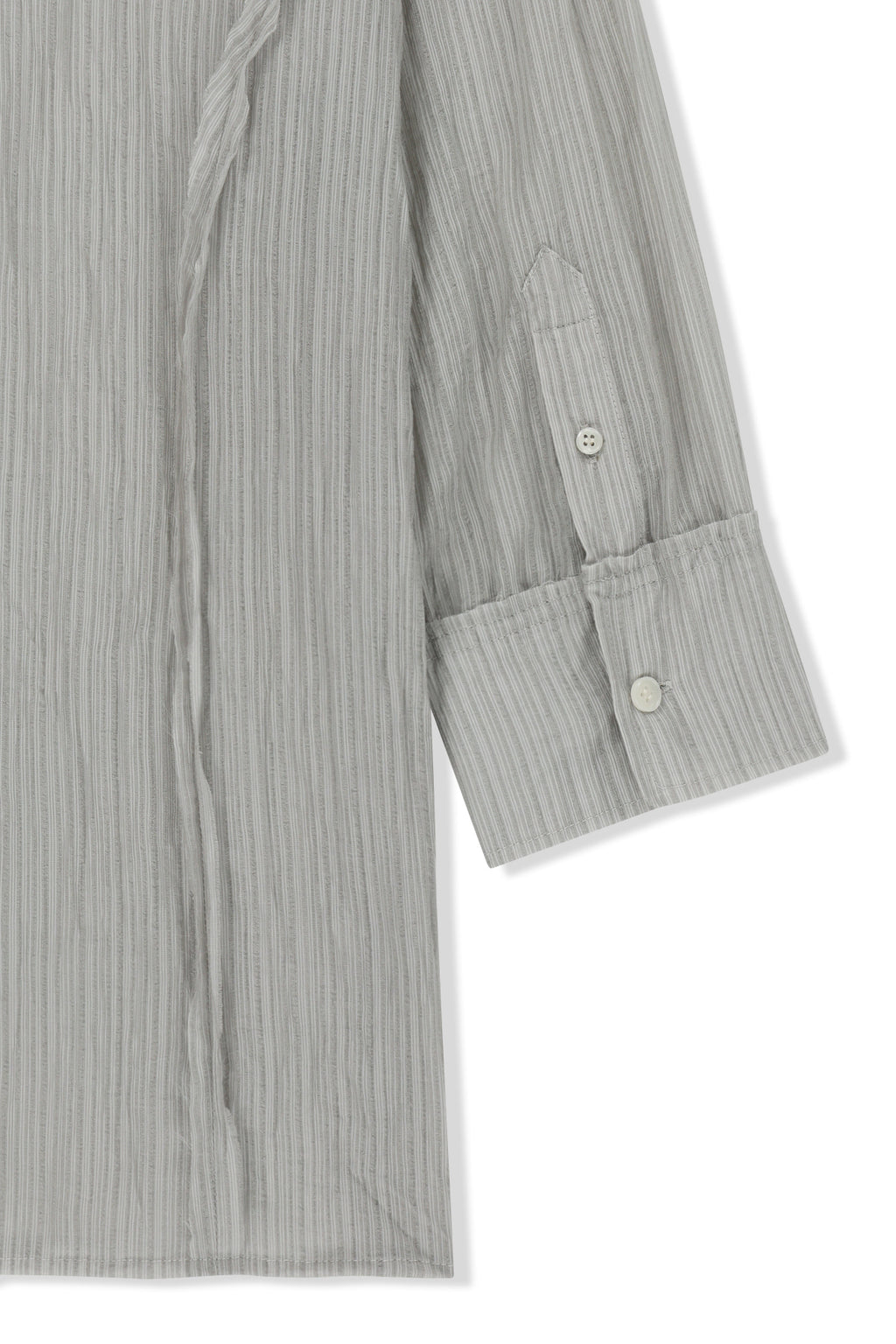 Matinkim Raw Edge Crinkle Blouse IN Light Grey