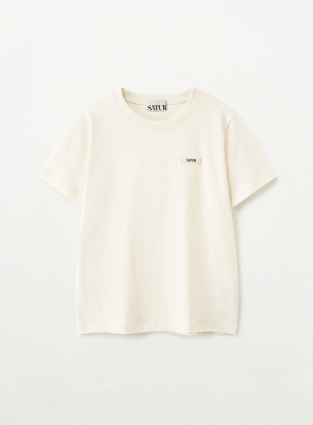 Satur (W) Supima Basic Crewneck T-Shirt - Cream