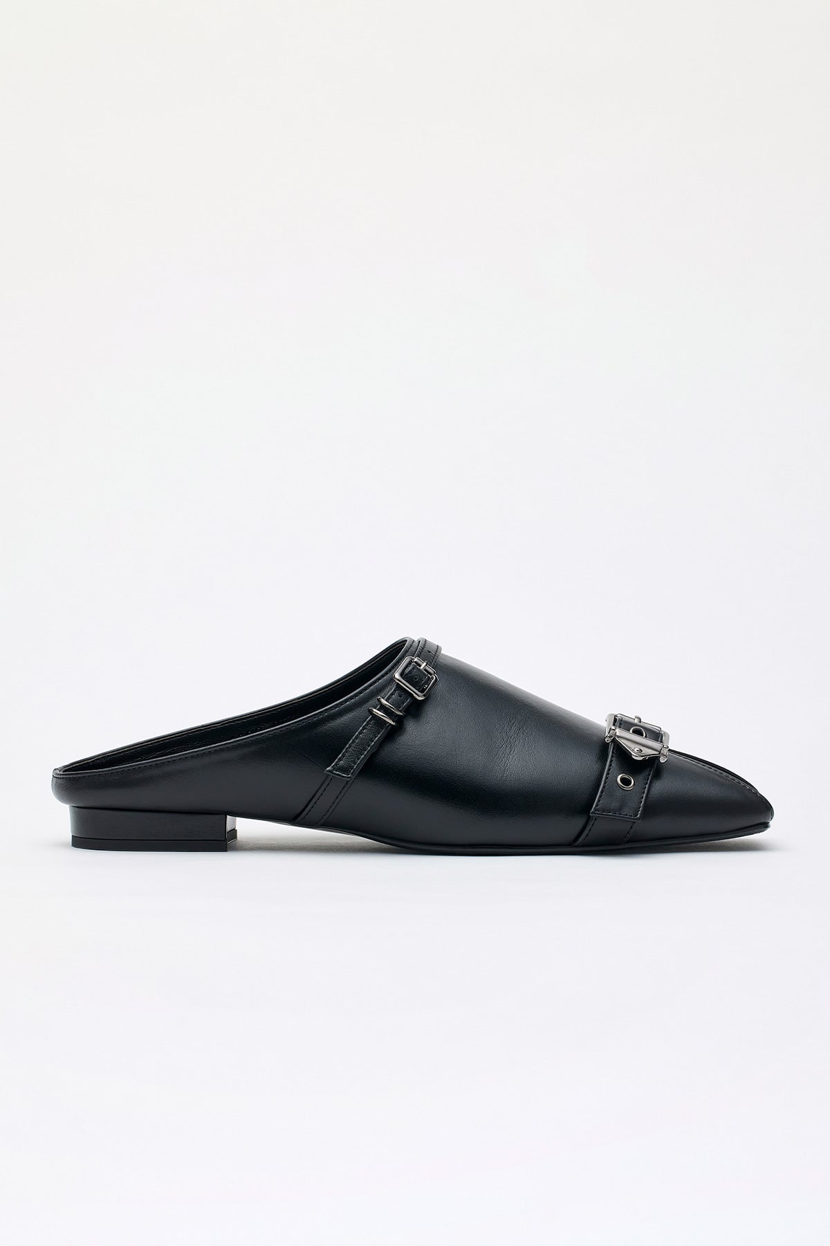 Matinkim Open Toe Strap Mule IN Black