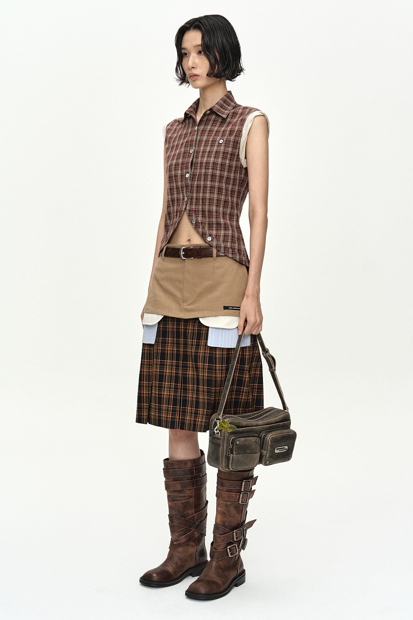 Andersson Bell Check Sleeveless Shirt