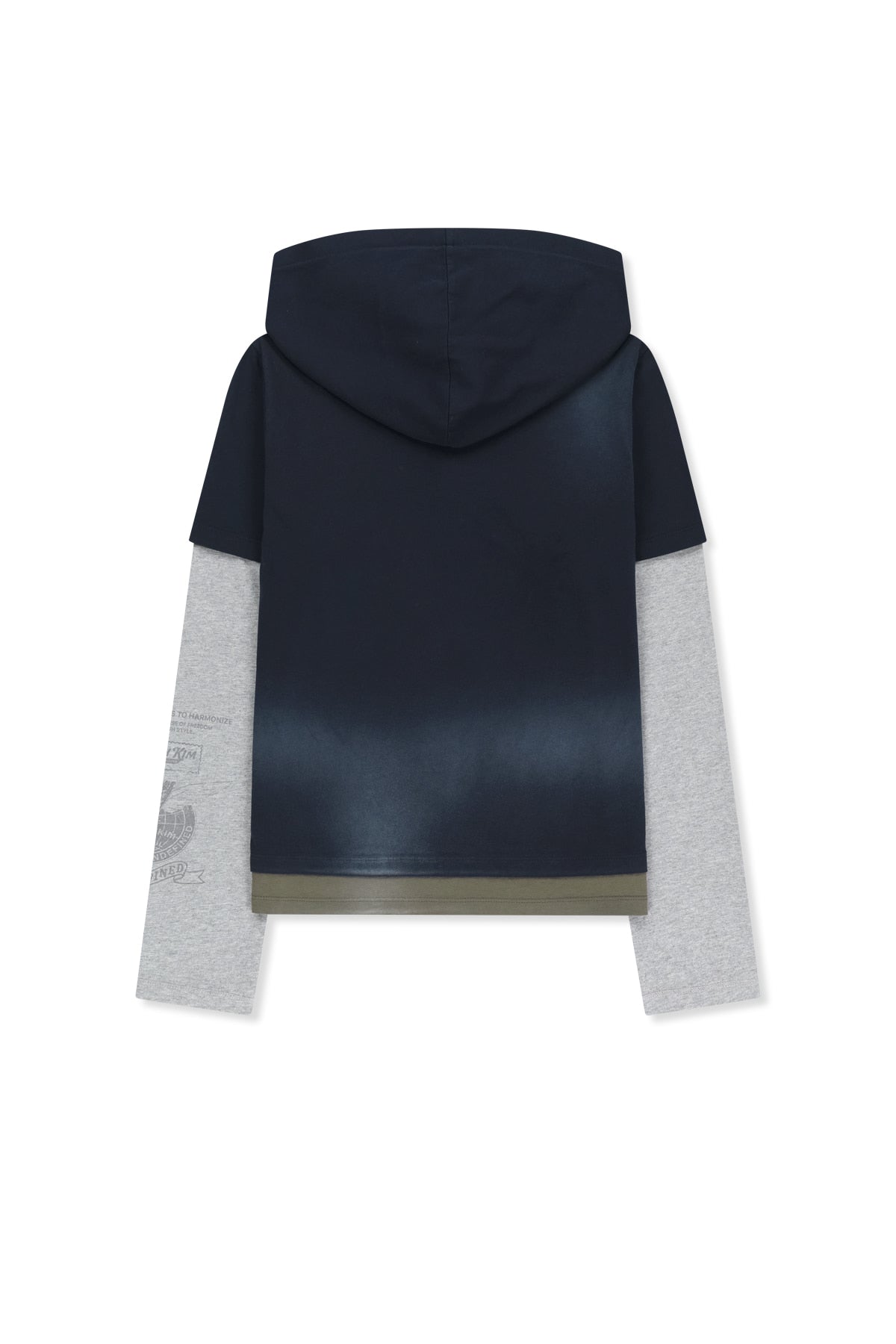 Matinkim Dust Washed Layered Hood Top IN Navy