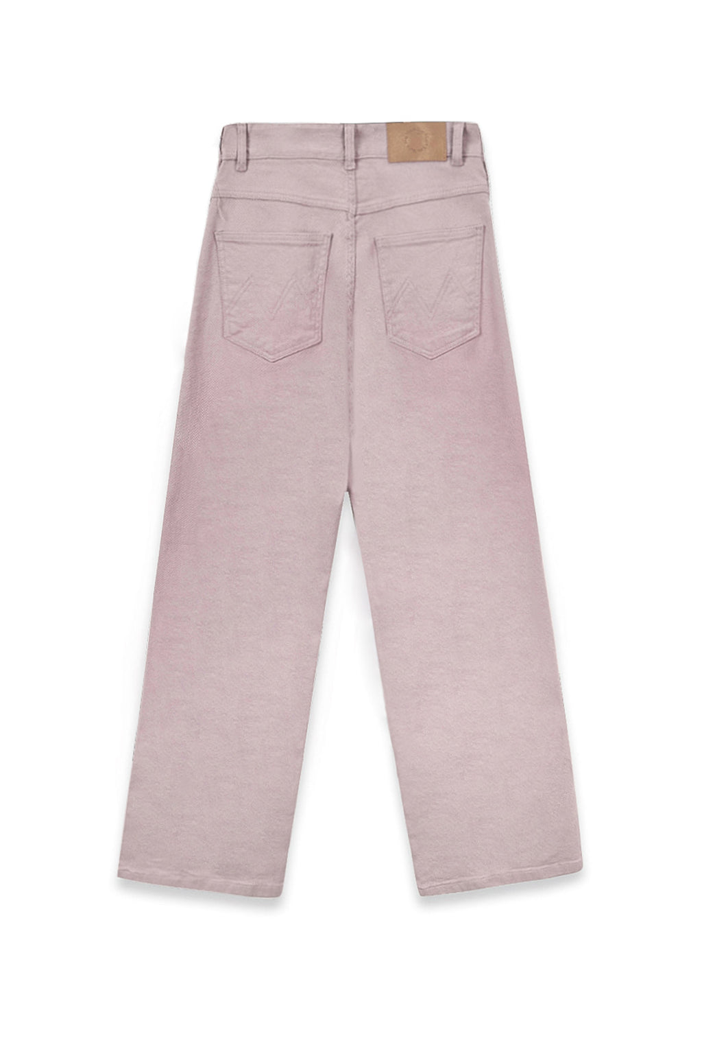[matinkim] COLOR POINT WASHED DENIM PANTS IN PINK