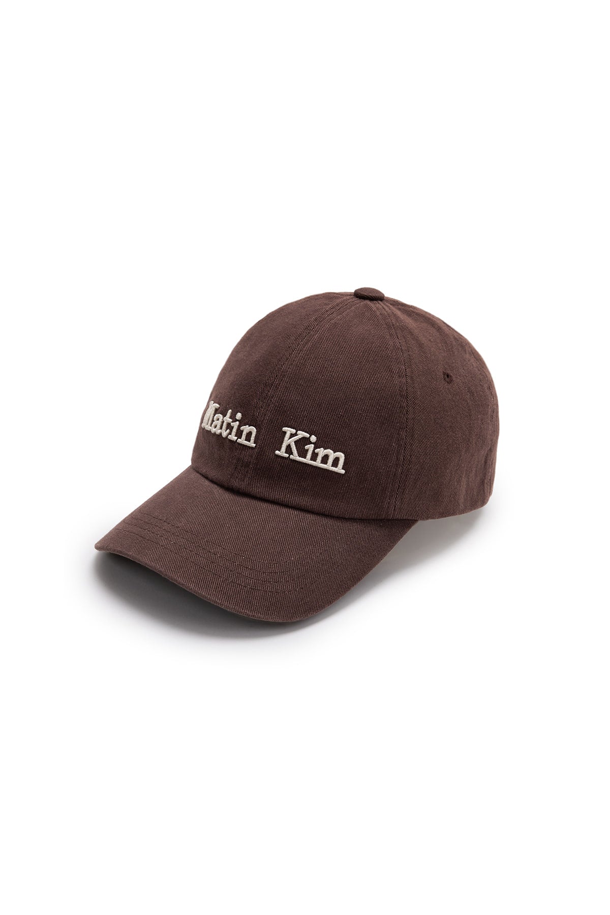 [matinkim] MATIN DUSTY CLASSIC LOGO BALL CAP IN BROWN