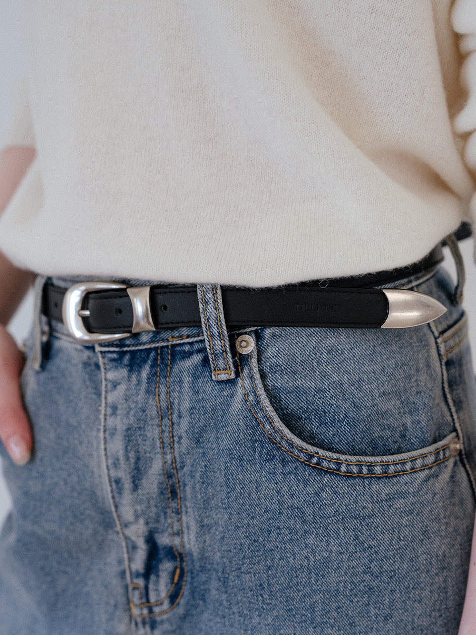 Tillidie Western leather belt