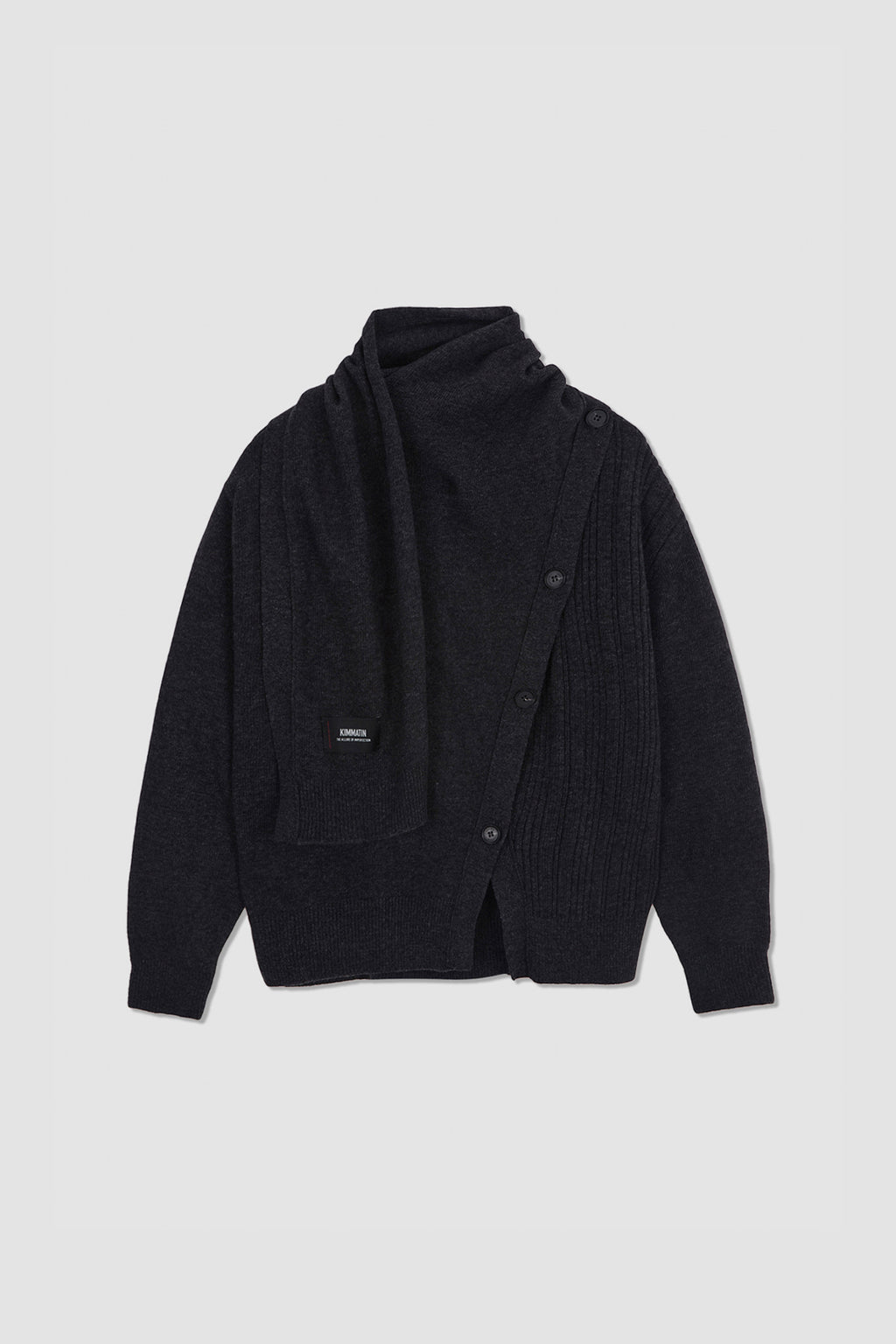 Matinkim Muffler Cardigan IN Charcoal