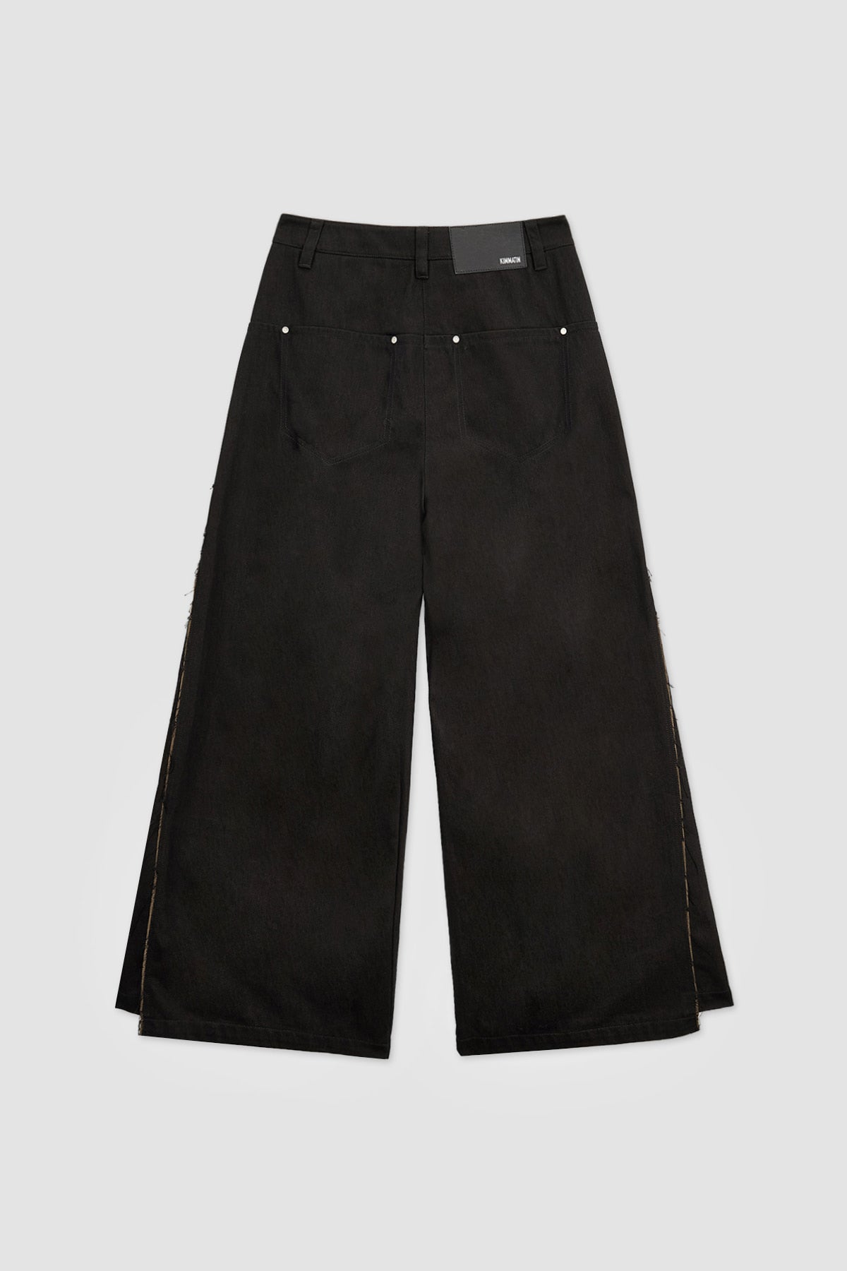 Matinkim Cutting Detail Wide Cotton Pants IN Black