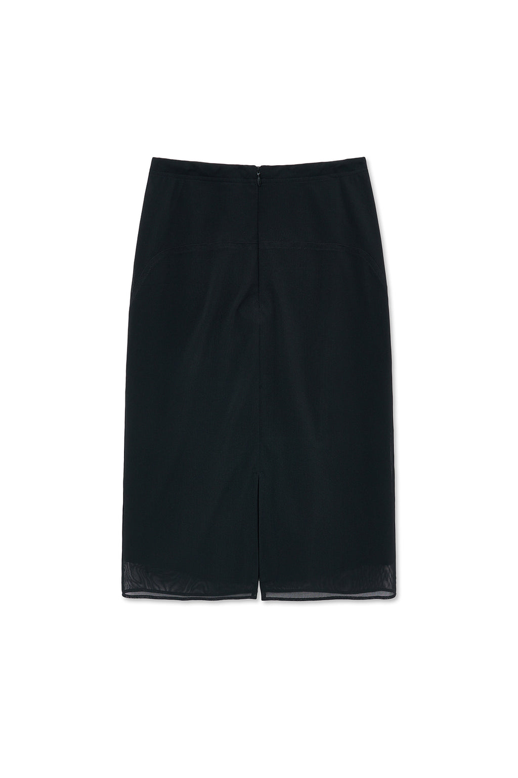 [matinkim] LAYERED STRING MIDI SKIRT IN BLACK