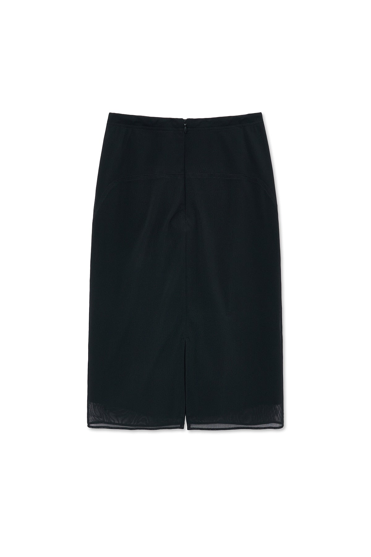 [matinkim] LAYERED STRING MIDI SKIRT IN BLACK