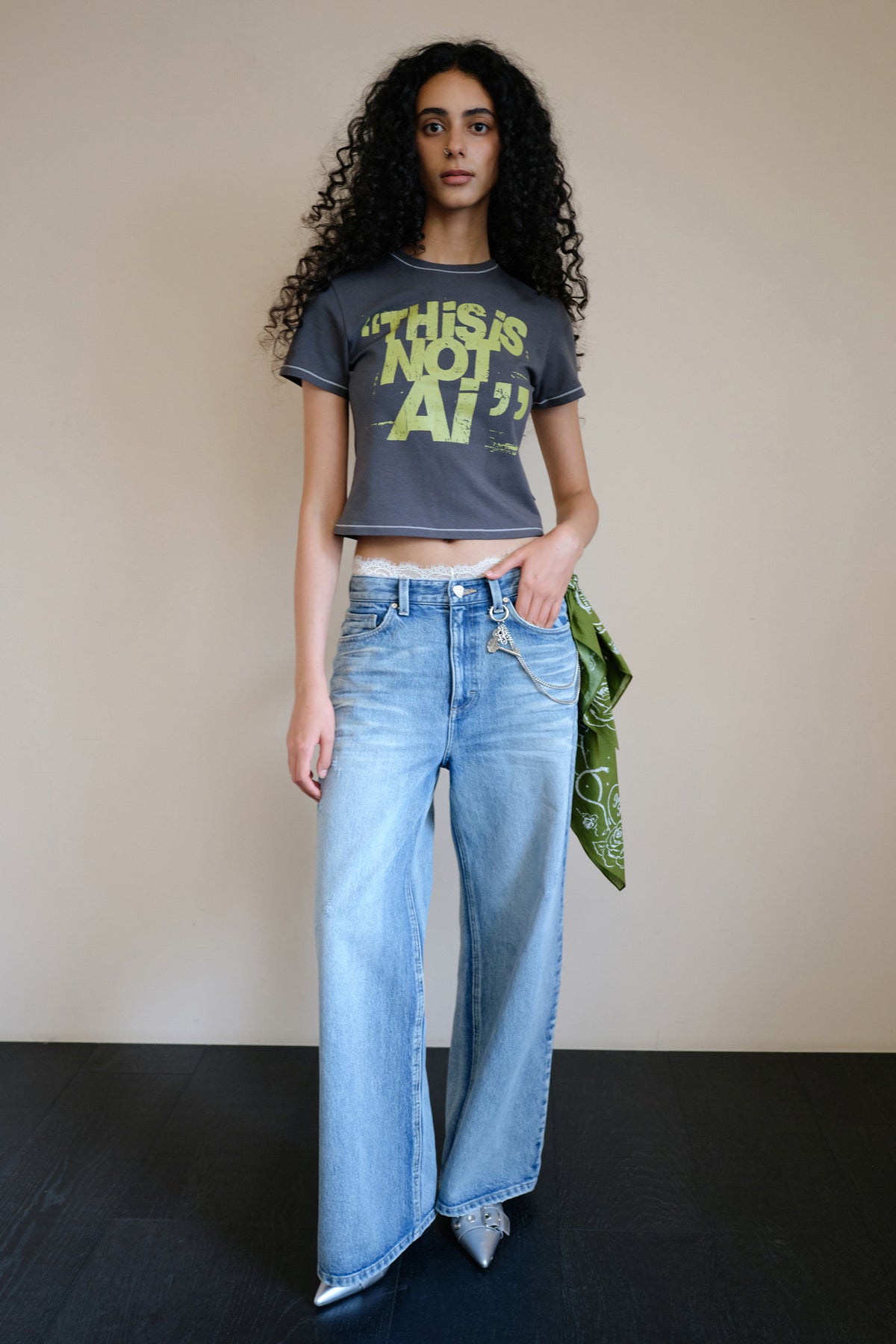Instantfunk This Is Not AI Tee - Charcoal
