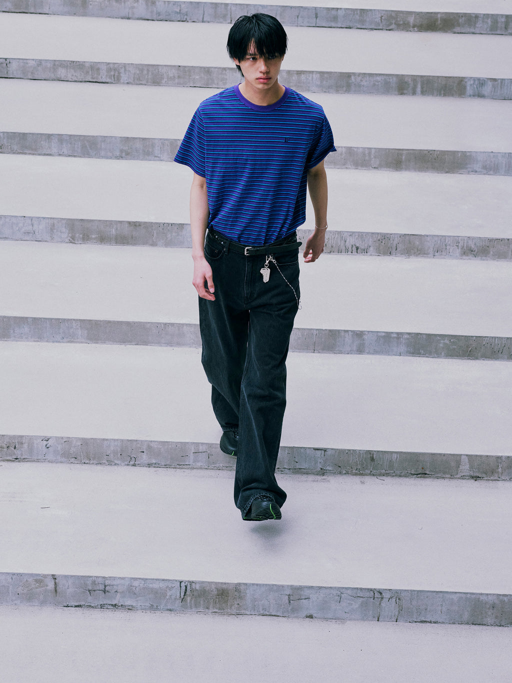 Low Classic Lc Striped Basic T-Shirt Purple