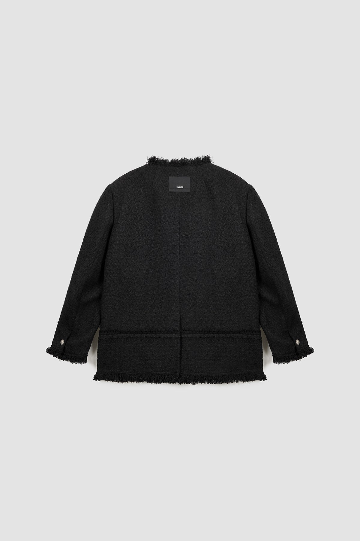 [matinkim] Patch Pocket Tweed Jacket IN Black