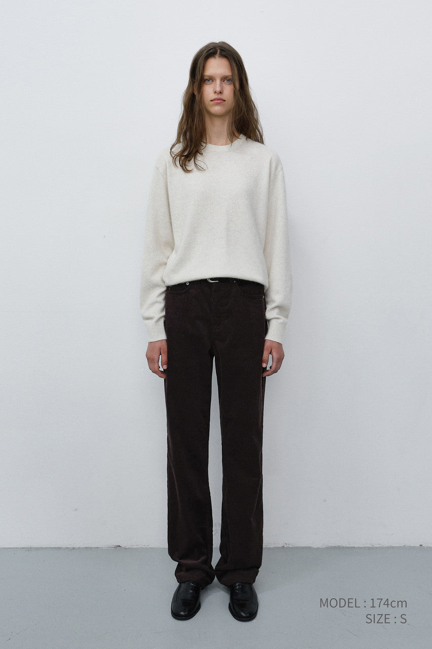 Dunst Unisex Essential Crewneck Sweater Melange Ivory