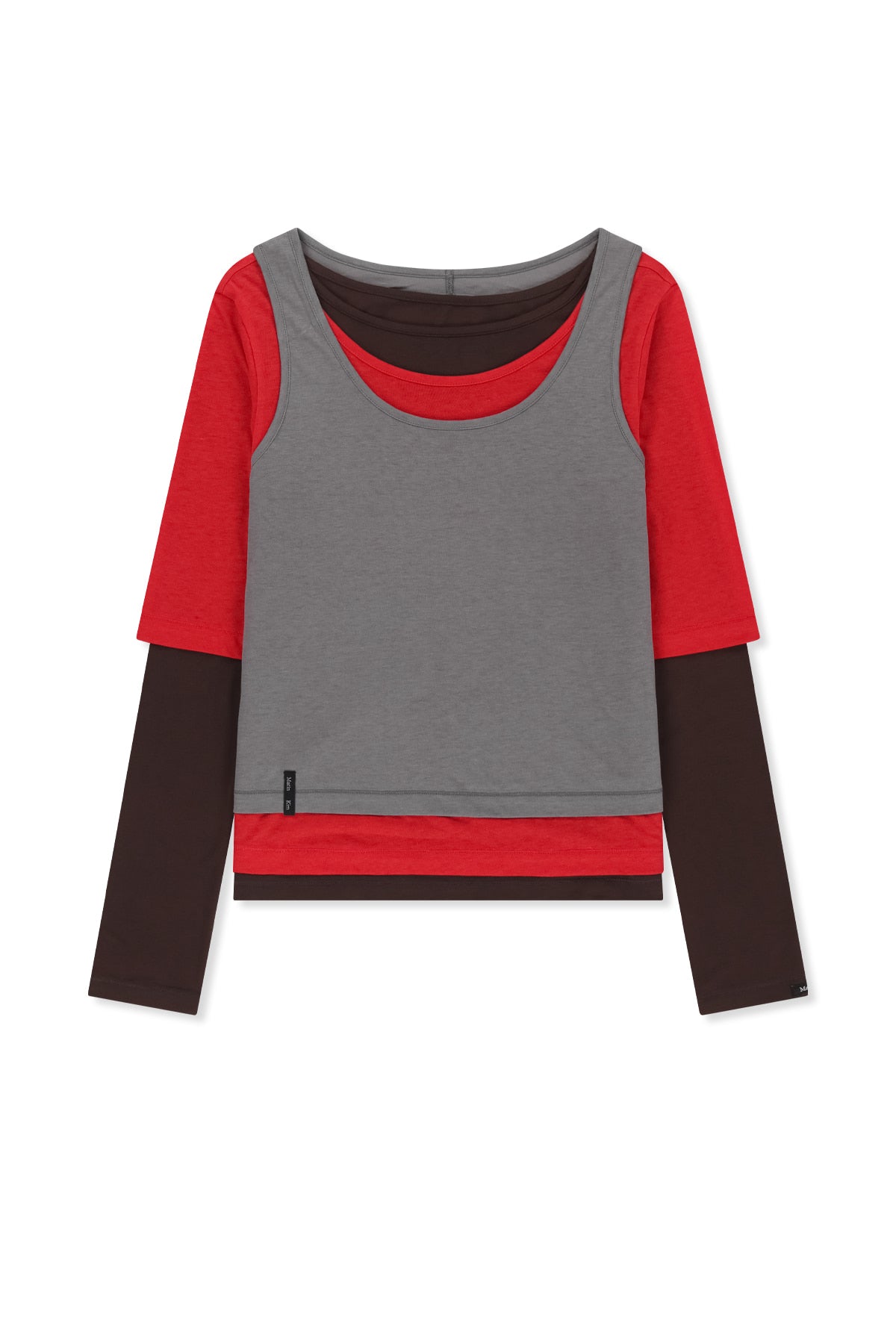 Matinkim Triple Layered Multi Way Top IN Red