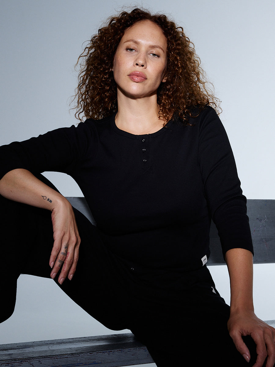 GLOWNY G Button Fly Pants (Black)