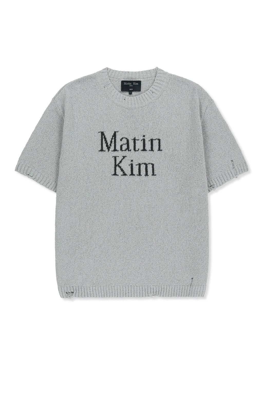 Matinkim Half Sleeve Logo Pullover For Men IN Light Grey
