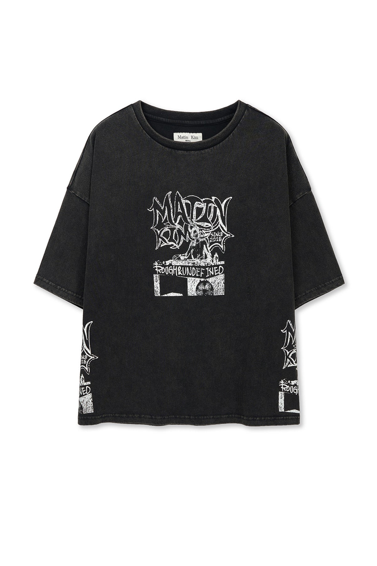Matinkim Vintage Graffiti Artwork Top IN Black