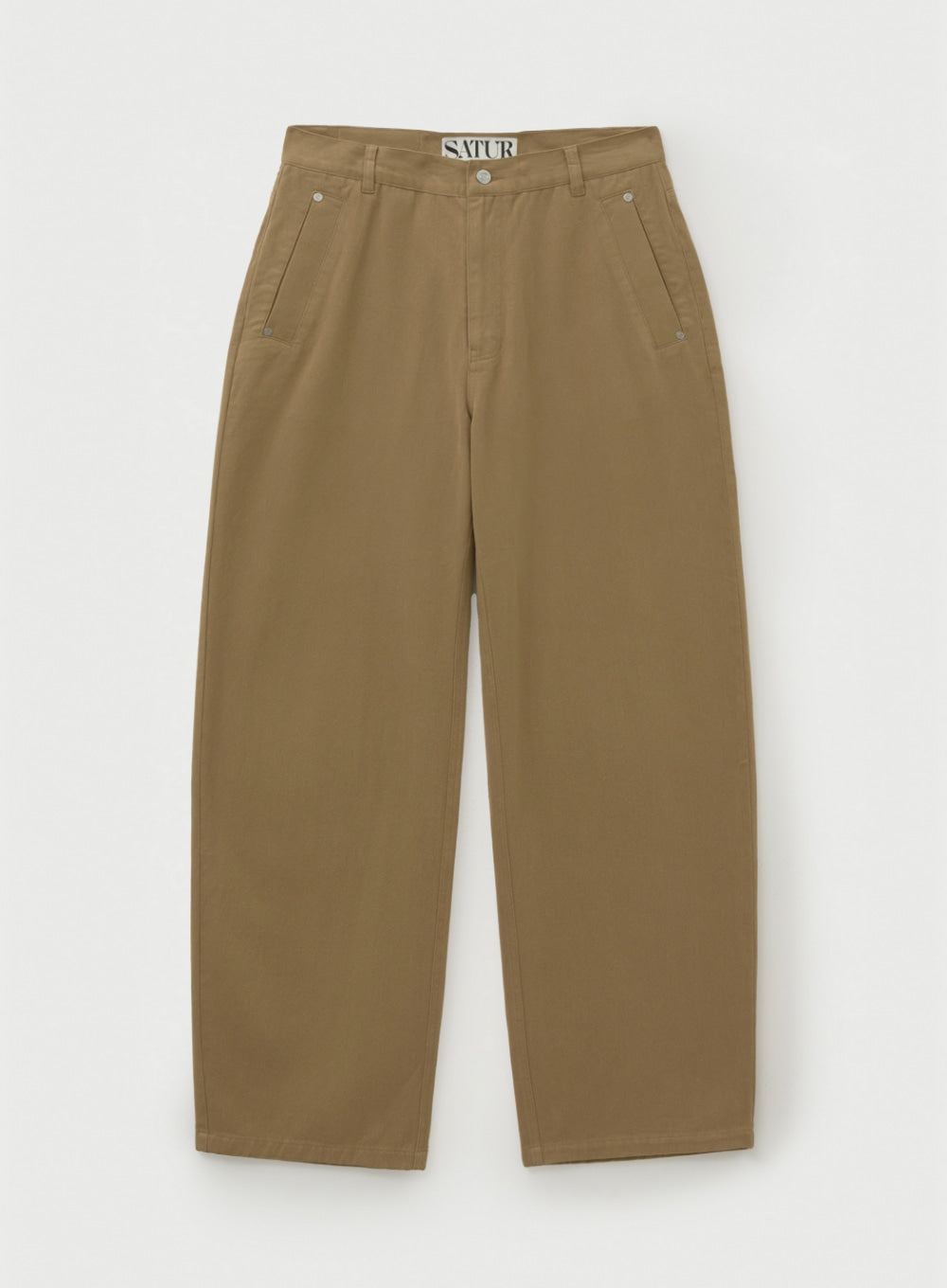 [satur] Teo Brushed Cotton Pants - Beige