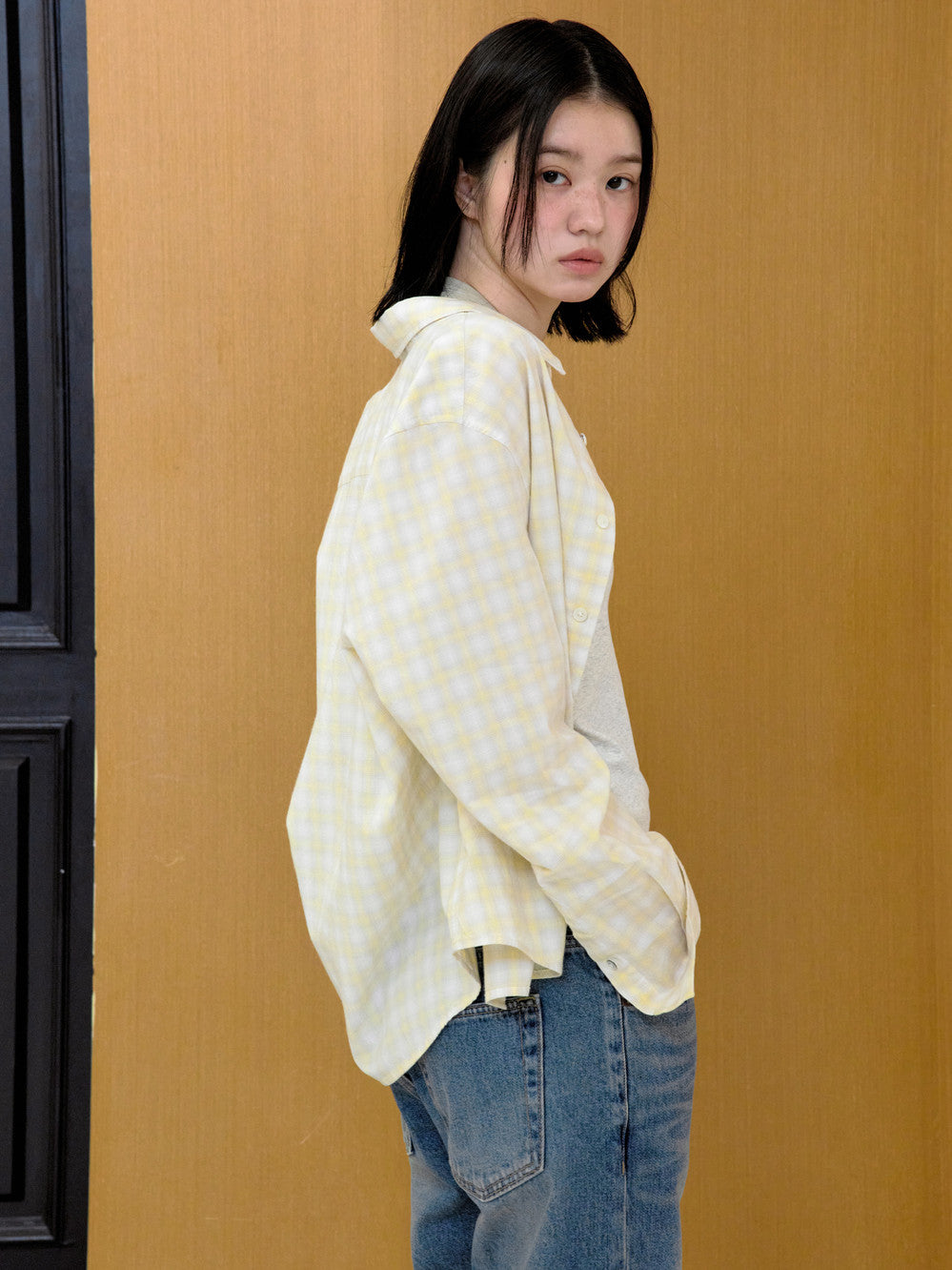 Low Classic Regular-Fit Lc Sheer Checked Shirt Yellow