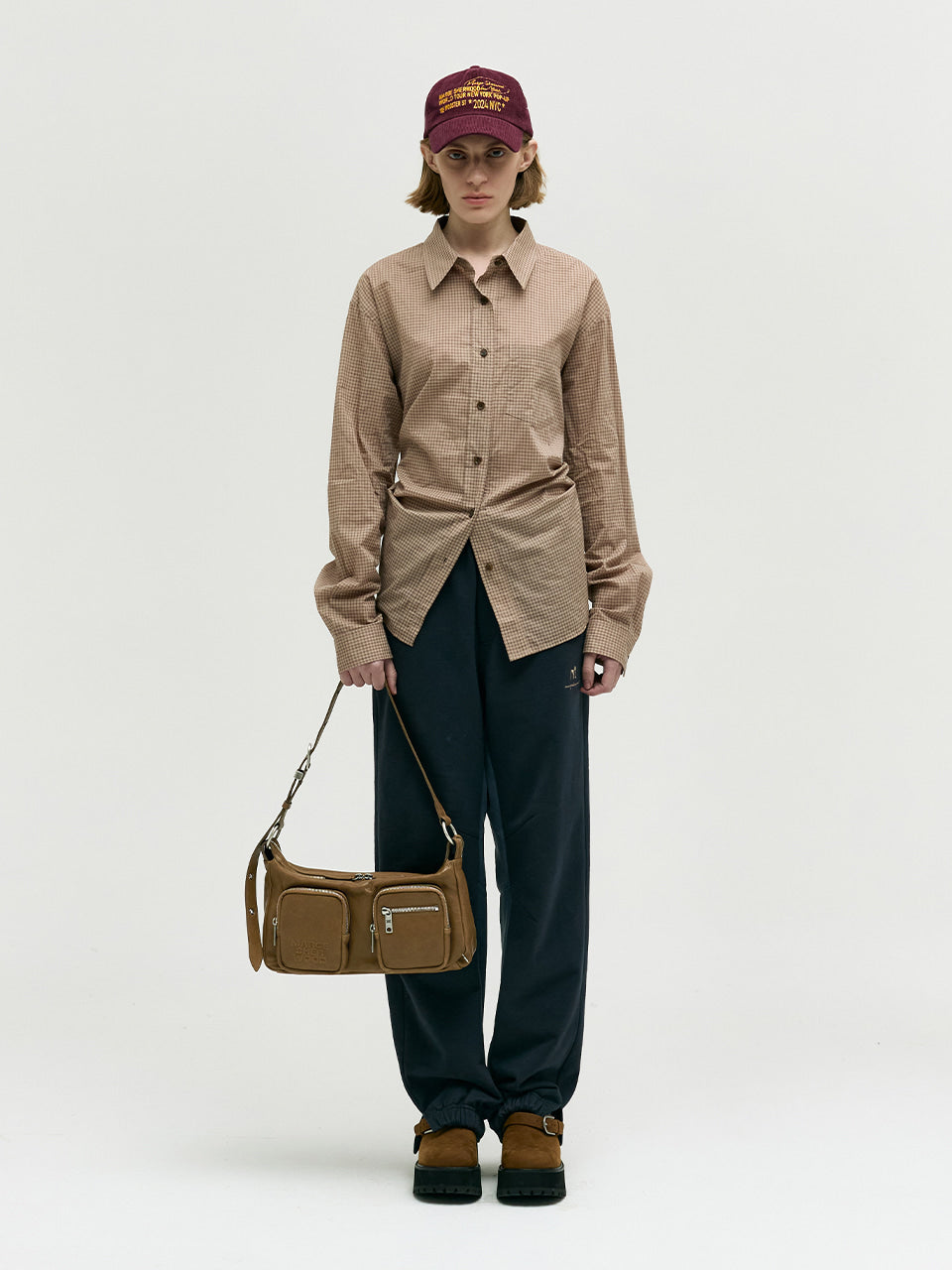 Margesherwood Outpocket Hobo vintage camel washed nappa