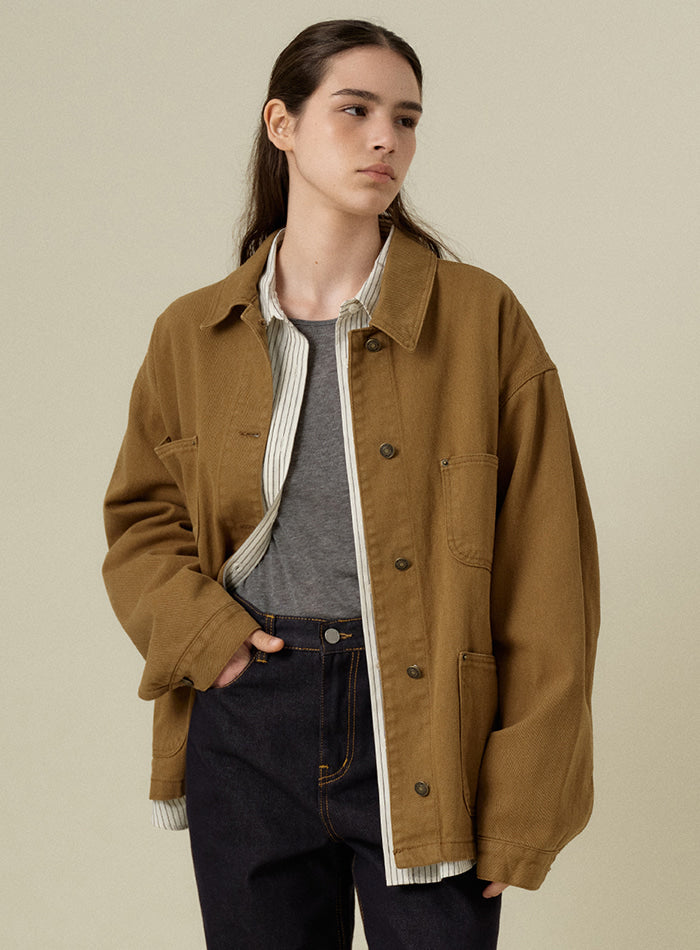 Mango Maniplease Selk Denim Jacket Camel