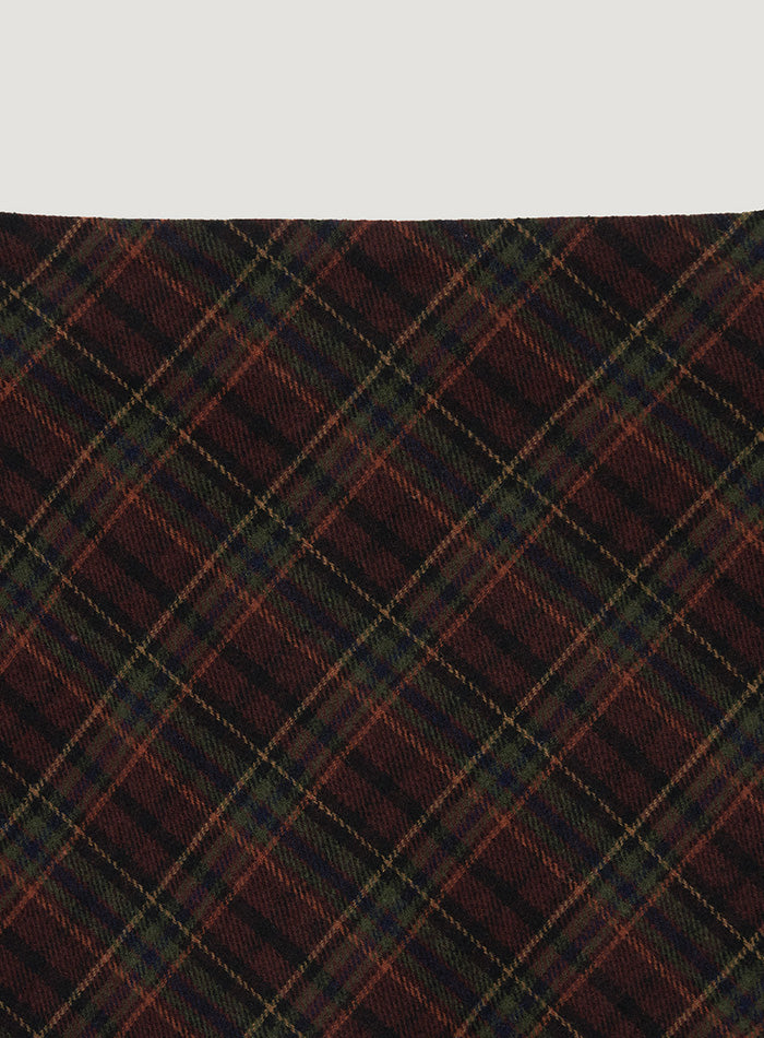 Mango Maniplease Nix Check Mini Skirt Red