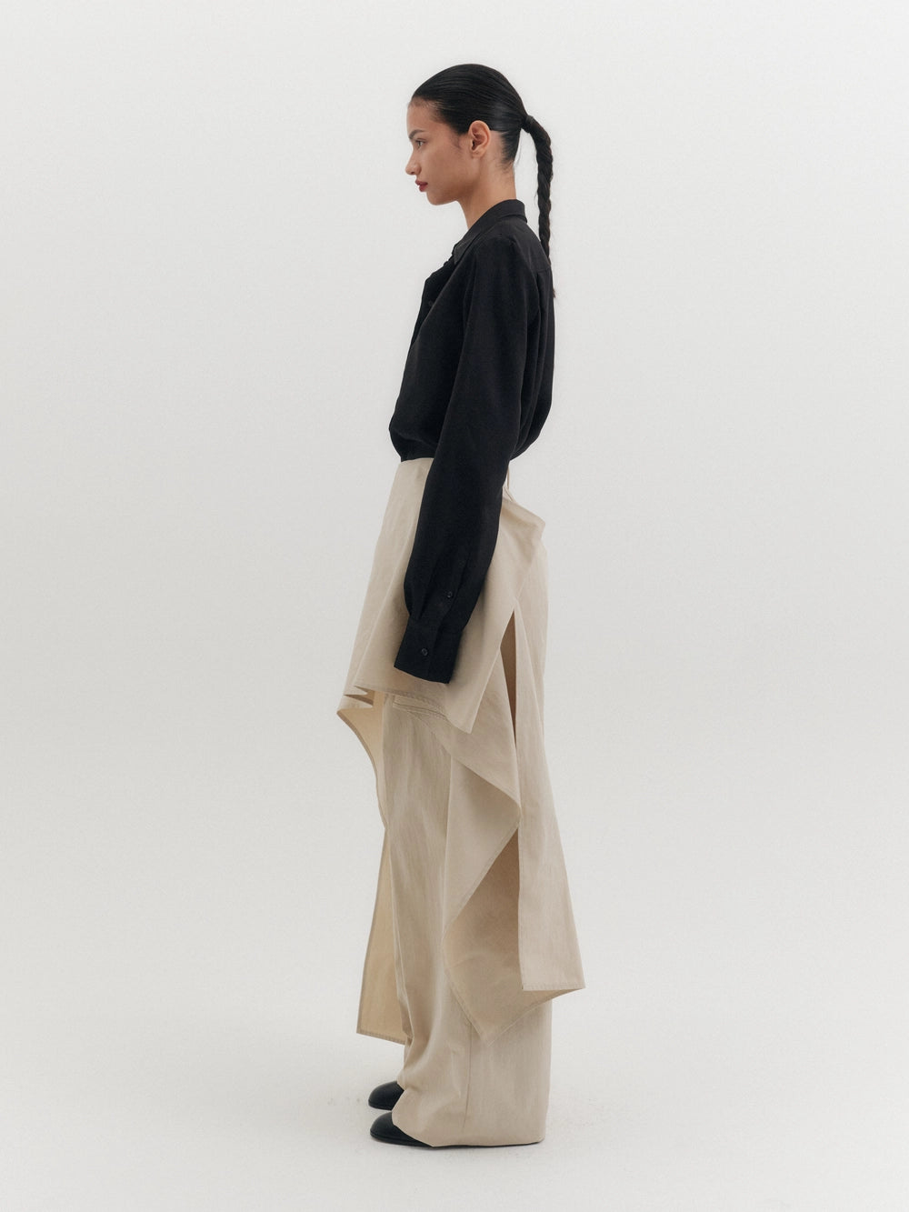EENK Layered Wrap Pants - Beige