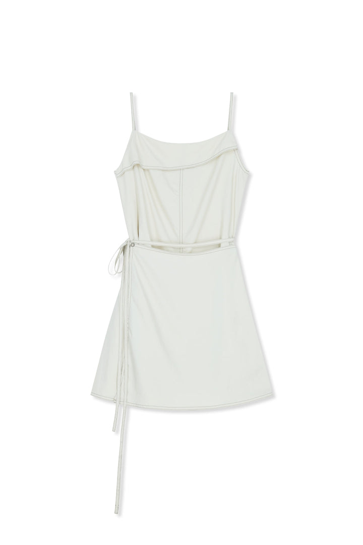 Matinkim Sleeveless Wrap Dress In Cream