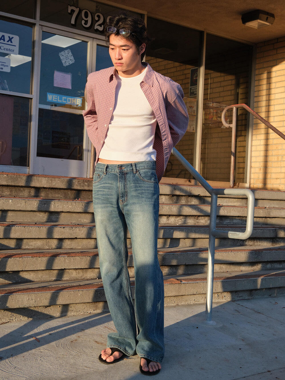 Low Classic Low-Rise Jeans Dusty Blue