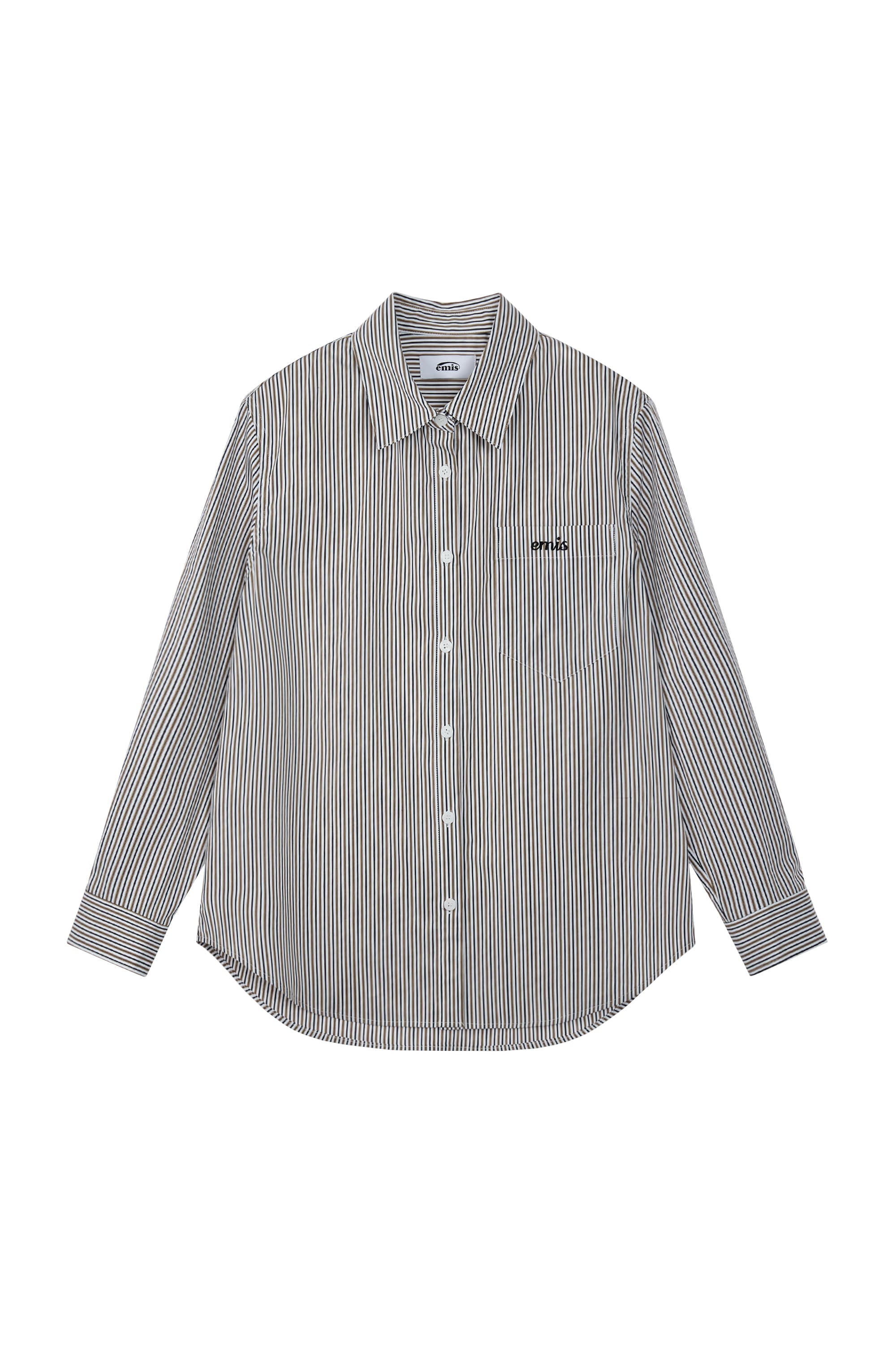 (UNISEX) STRIPE SHIRT-BLACK STRIPE