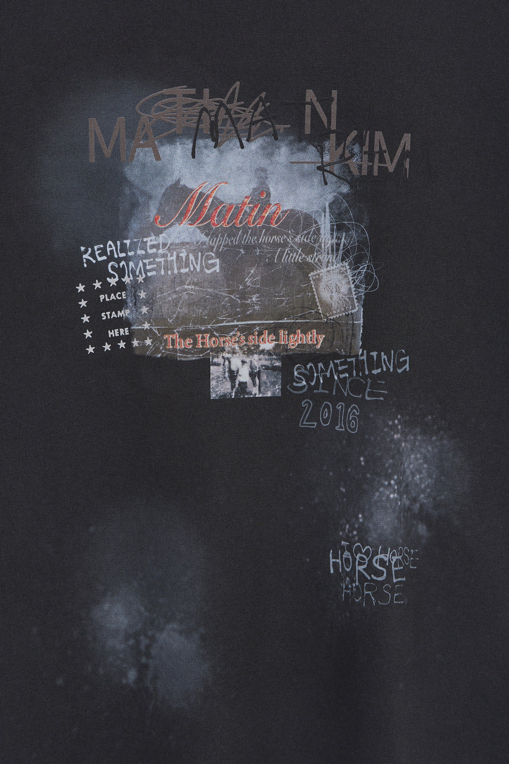 [matinkim] Matin Lny 26 Pigment Logo Top IN Charcoal
