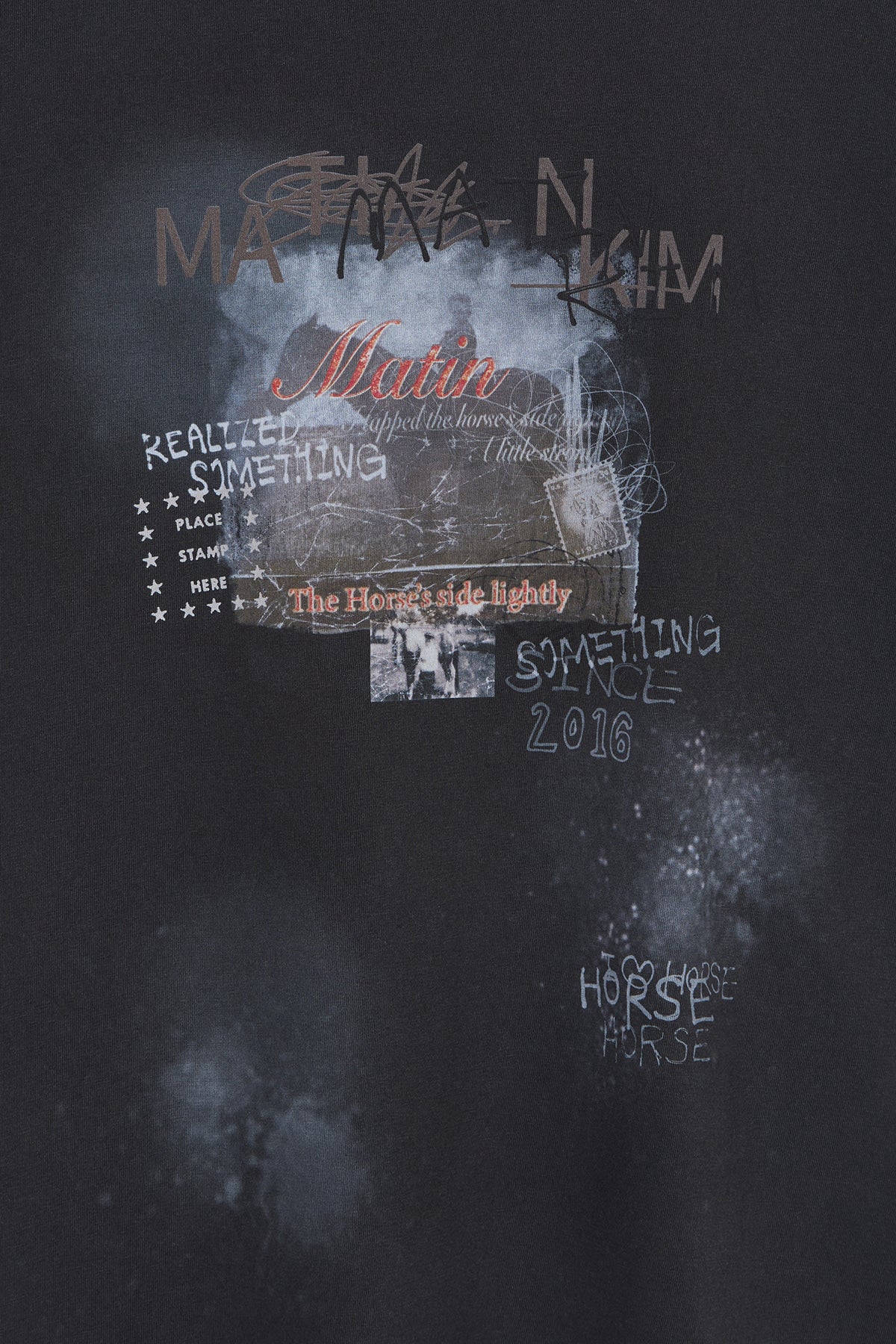 [matinkim] Matin Lny 26 Pigment Logo Top IN Charcoal