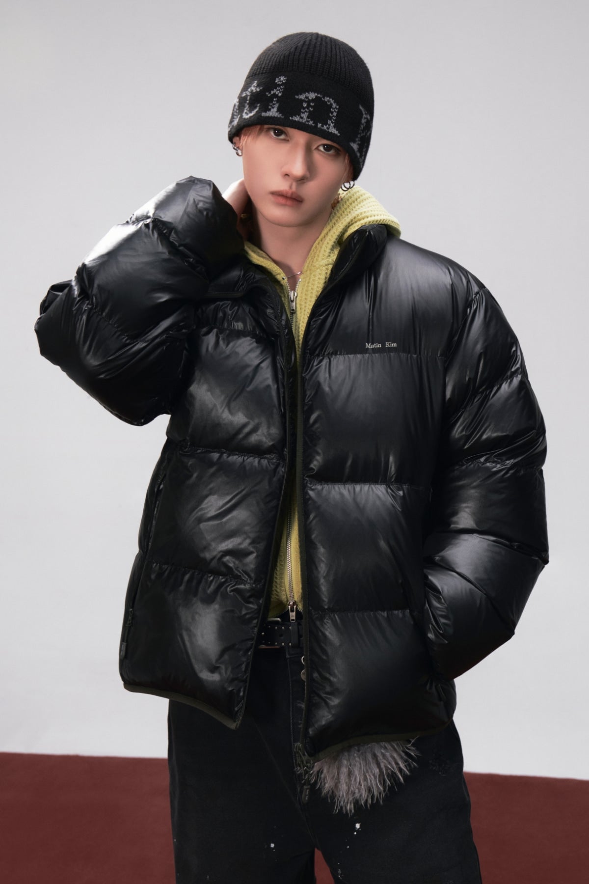 Matinkim Icon Logo Down Jumper IN Black