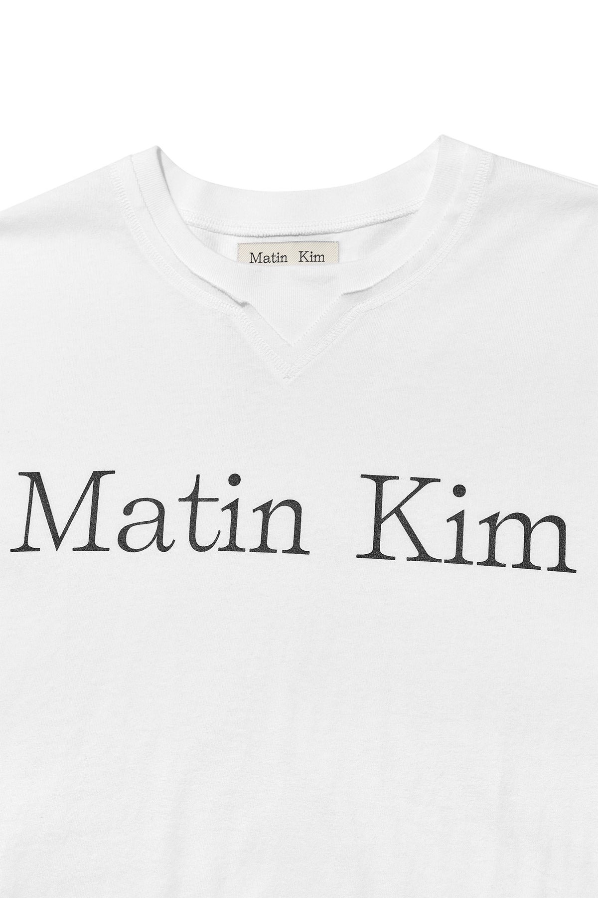 [matinkim] MATIN LOGO TYPO LONG SLEEVE TOP IN WHITE