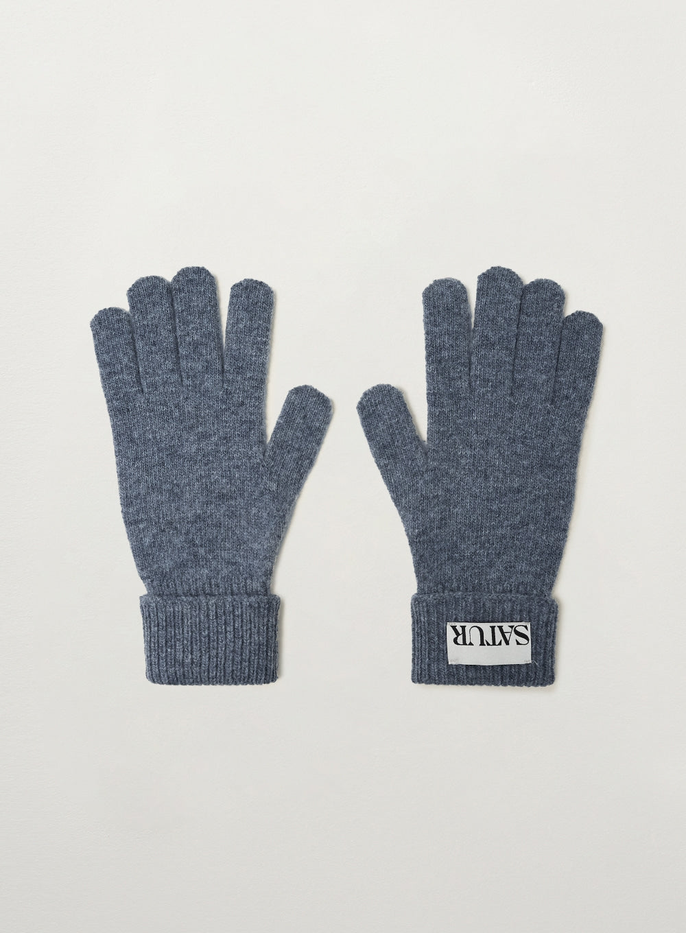 [satur] Basic Knit Glove - Deep Blue